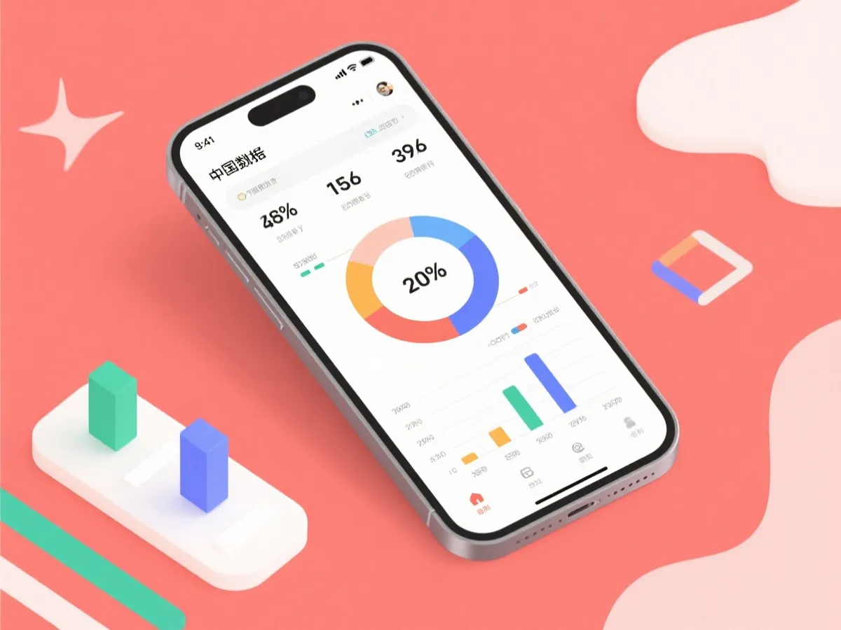 移动端数据查询与趋势观察示意图